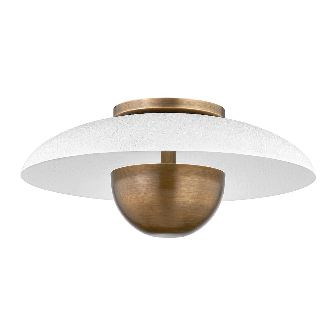 Noah LED Flush Mount in Patina Brass - available from The Lighting Shoppe, trusted by Canadian homeowners