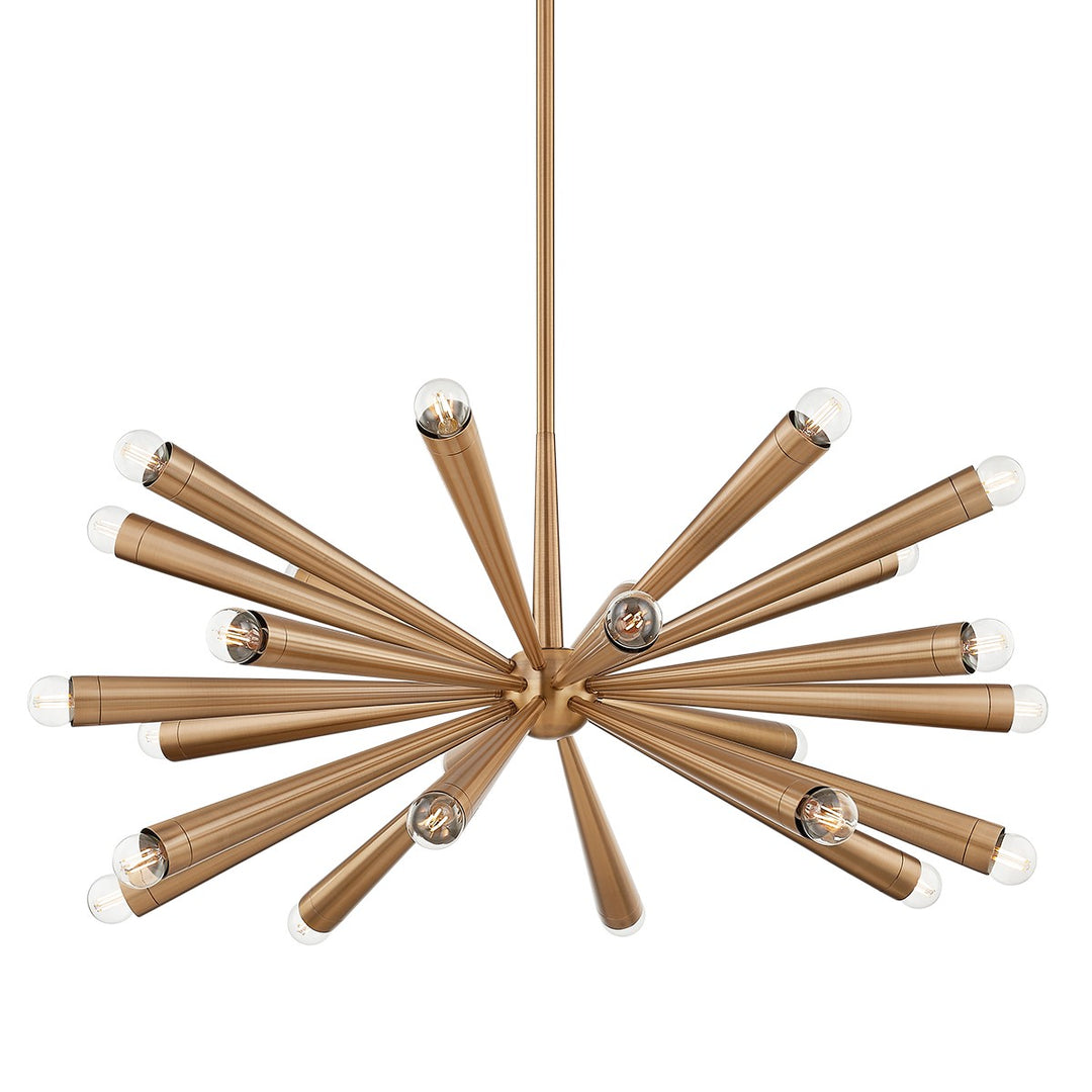 Keanu 24 Light Chandelier in Patina Brass - available from The Lighting Shoppe, trusted by Canadian homeowners