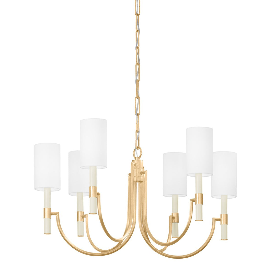 Troy Lighting Canada - F1131-VGL - Six Light Chandelier - Gustine - Vintage Gold Leaf
