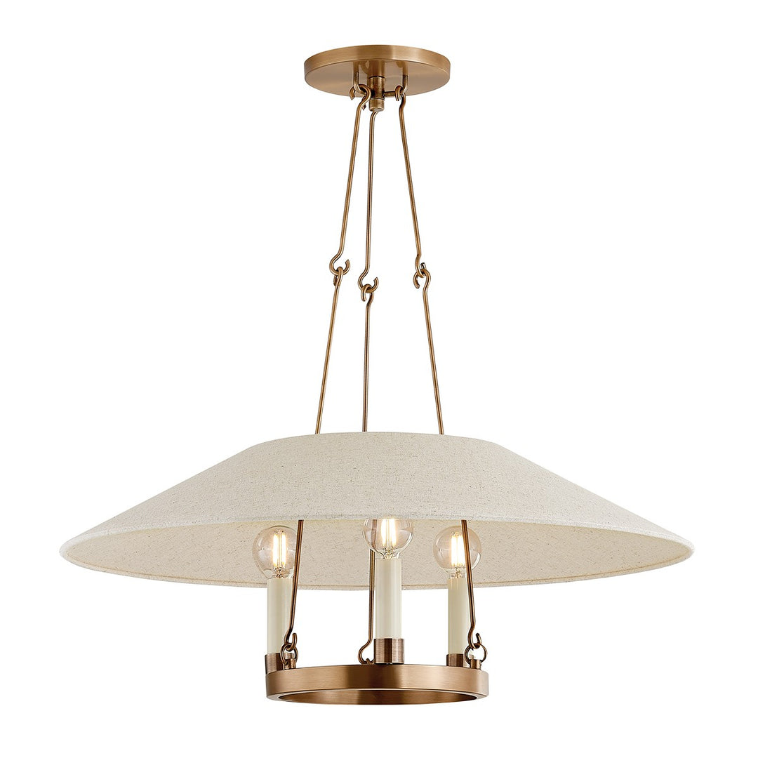 Troy Lighting Canada - F1625-PBR - Three Light Chandelier - Archive - Patina Brass