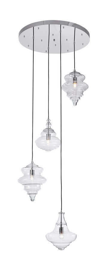 Vintage Four Light Pendant in Chrome - available from The Lighting Shoppe, trusted by Canadian homeowners