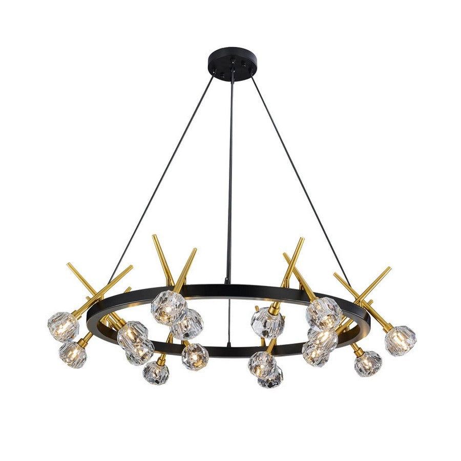Sole 16 Light Pendant in Antique Brass/Black - available from The Lighting Shoppe, trusted by Canadian homeowners