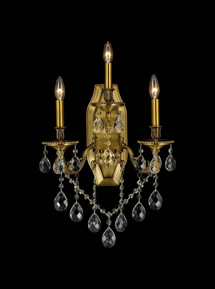Imperial Three Light Wall Sconce in Antique Brass - available from The Lighting Shoppe, trusted by Canadian homeowners