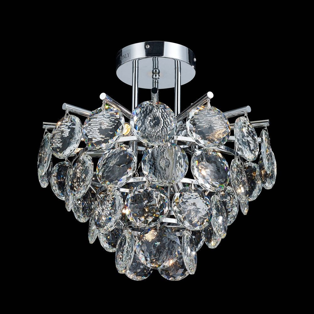 Palermo Nine Light Semi Flush Mount in Chrome - available from The Lighting Shoppe, trusted by Canadian homeowners