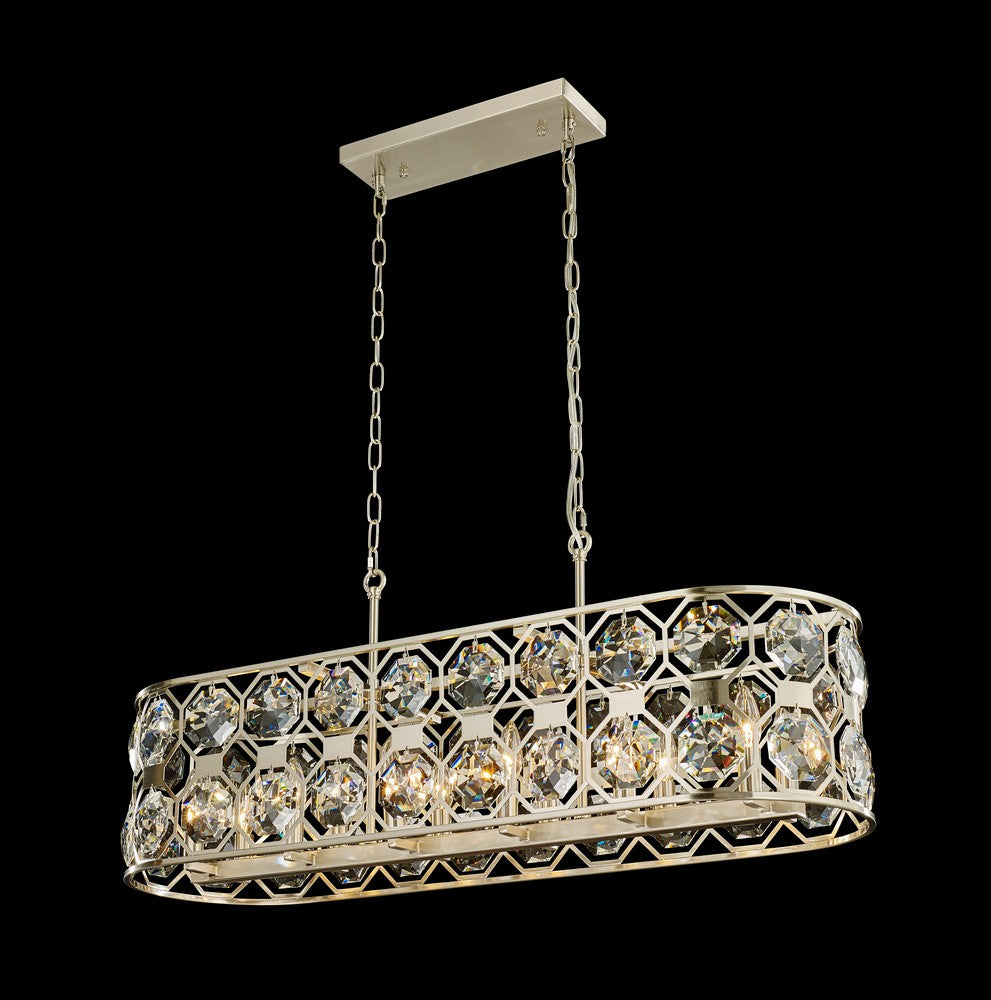 Oslo 12 Light Chandelier in Satin Nickel - available from The Lighting Shoppe, trusted by Canadian homeowners