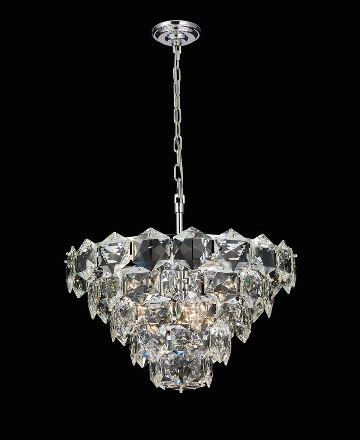Glacier Six Light Chandelier in Chrome - available from The Lighting Shoppe, trusted by Canadian homeowners