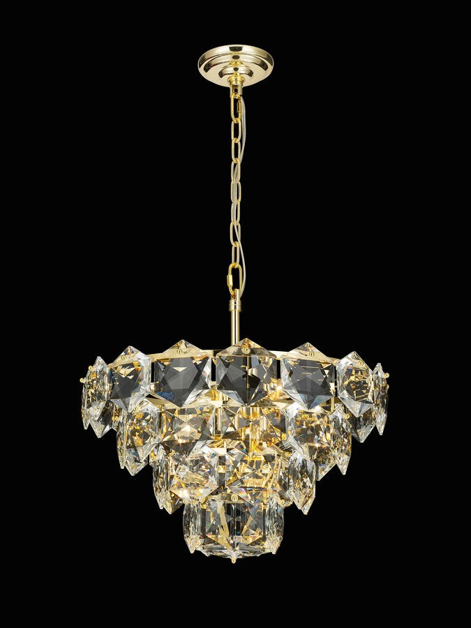 Glacier Six Light Chandelier in Gold - available from The Lighting Shoppe, trusted by Canadian homeowners