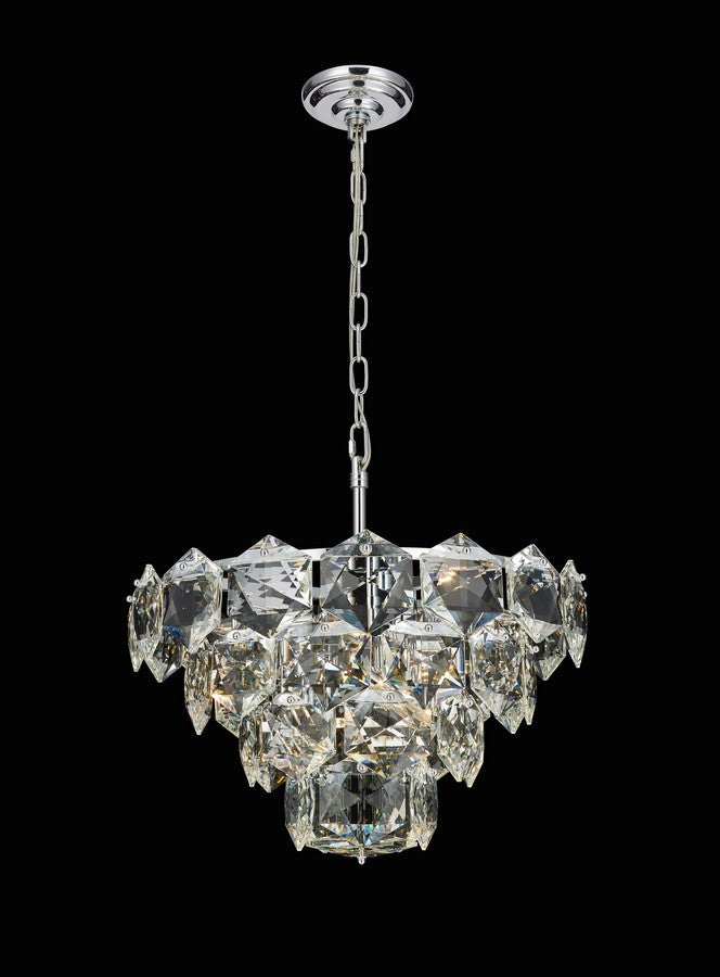 Glacier Nine Light Chandelier in Chrome - available from The Lighting Shoppe, trusted by Canadian homeowners
