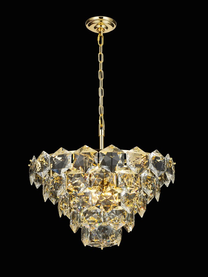 Glacier Nine Light Chandelier in Gold - available from The Lighting Shoppe, trusted by Canadian homeowners