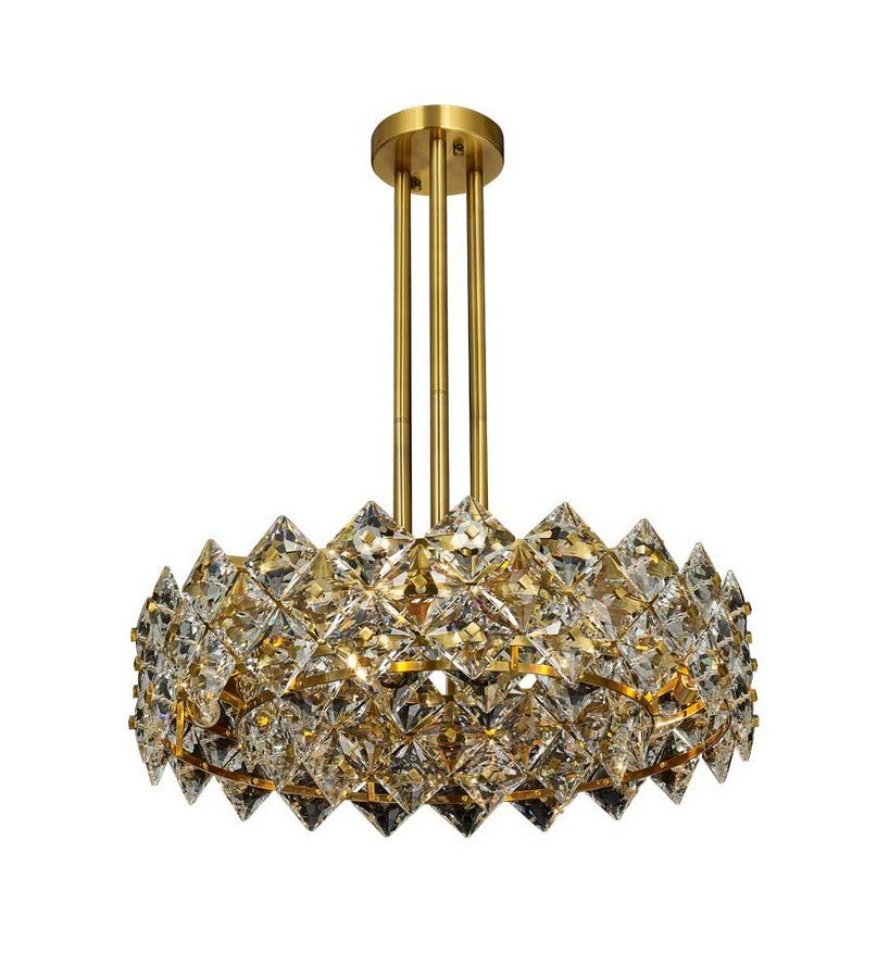The Crown Eight Light Chandelier in Antique Brass - available from The Lighting Shoppe, trusted by Canadian homeowners