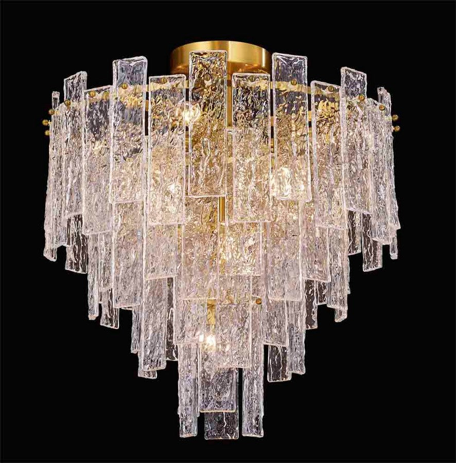 Cairo Ten Light Close to Ceiling in Antique Brass - available from The Lighting Shoppe, trusted by Canadian homeowners
