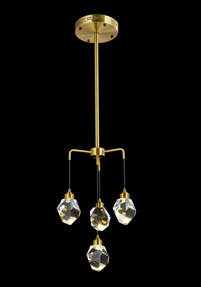 Rock Crystal LED Pendant in Antique Brass - available from The Lighting Shoppe, trusted by Canadian homeowners