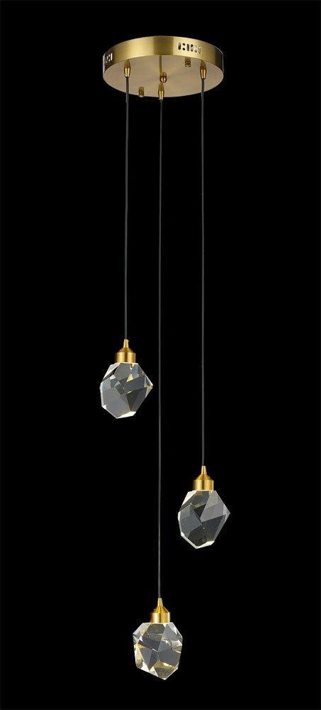 Rock Crystal LED Close to Ceiling in Antique Brass - available from The Lighting Shoppe, trusted by Canadian homeowners
