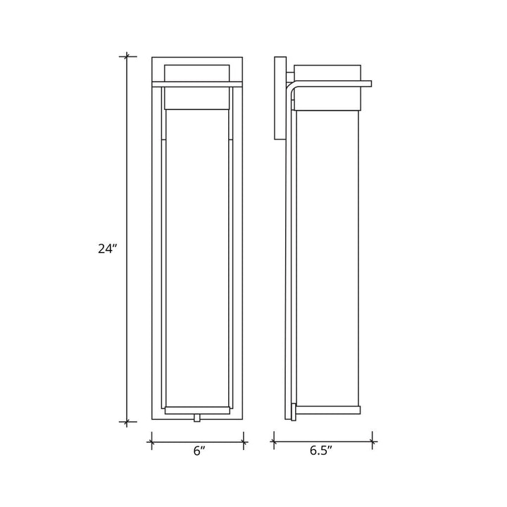 Justice Designs - ALR-7545W-MBLK - LED Outdoor Wall Sconce - Alabaster Rocks - Matte Black