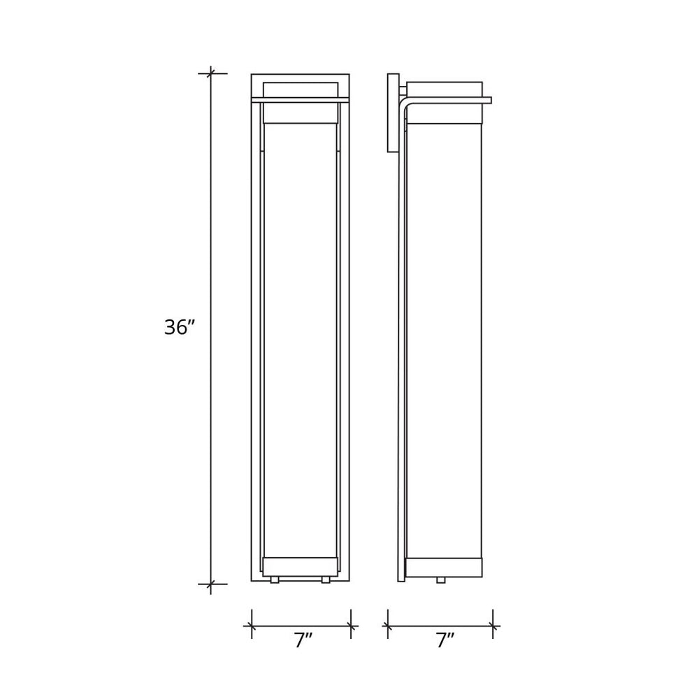 Justice Designs - ALR-7546W-DBRZ - LED Outdoor Wall Sconce - Alabaster Rocks - Dark Bronze