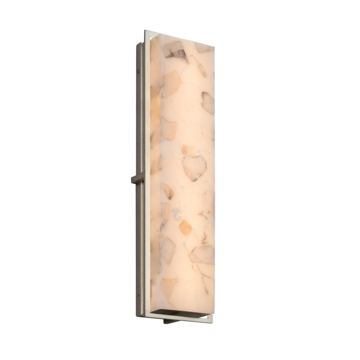 Justice Designs - ALR-7565W-NCKL - LED Outdoor Wall Sconce - Alabaster Rocks - Brushed Nickel