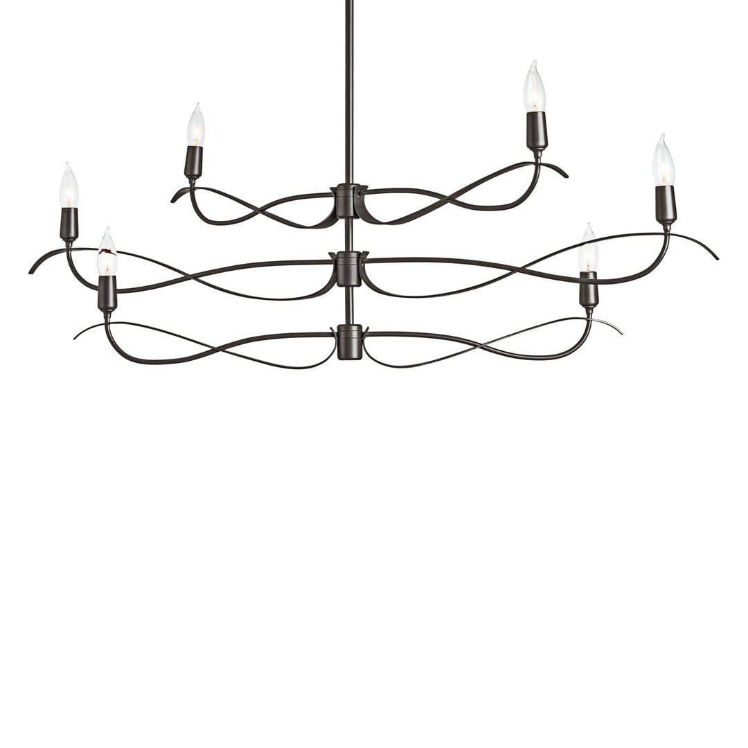 Hubbardton Forge Canada - 136350-SKT-MULT-07 - Six Light Chandelier - Willow - Dark Smoke