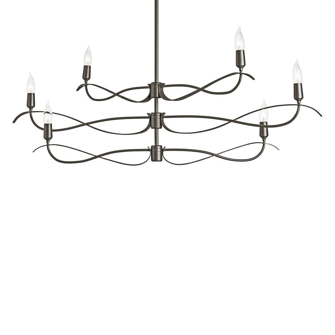 Hubbardton Forge Canada - 136350-SKT-MULT-14 - Six Light Chandelier - Willow - Oil Rubbed Bronze