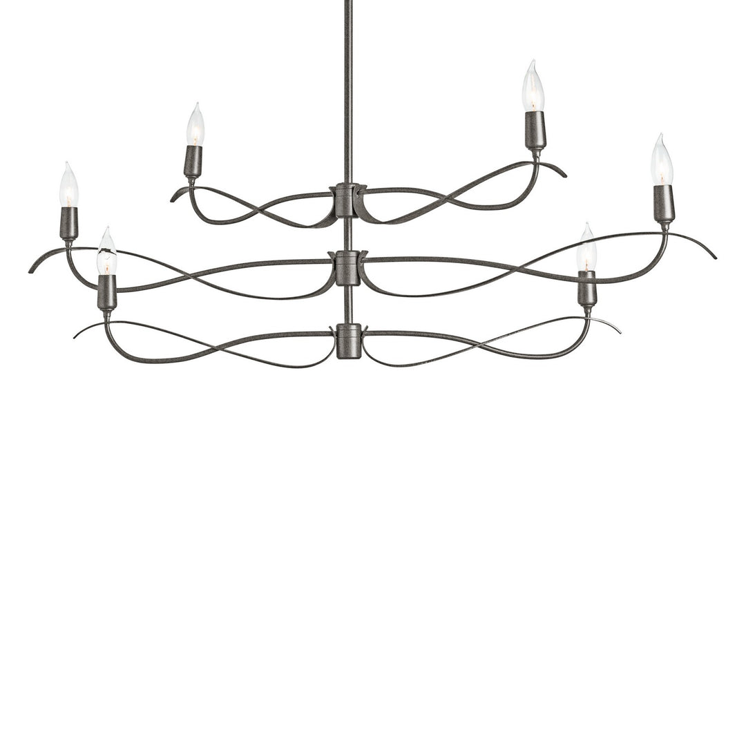Hubbardton Forge Canada - 136350-SKT-MULT-20 - Six Light Chandelier - Willow - Natural Iron