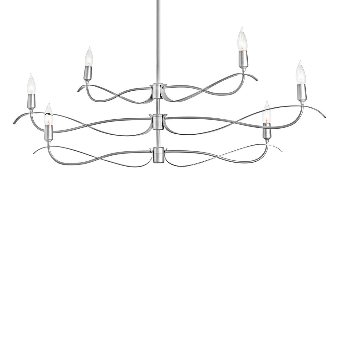 Hubbardton Forge Canada - 136350-SKT-MULT-85 - Six Light Chandelier - Willow - Sterling