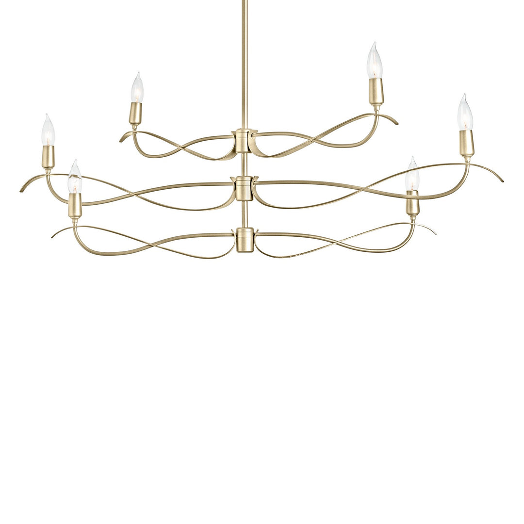 Hubbardton Forge Canada - 136350-SKT-MULT-86 - Six Light Chandelier - Willow - Modern Brass