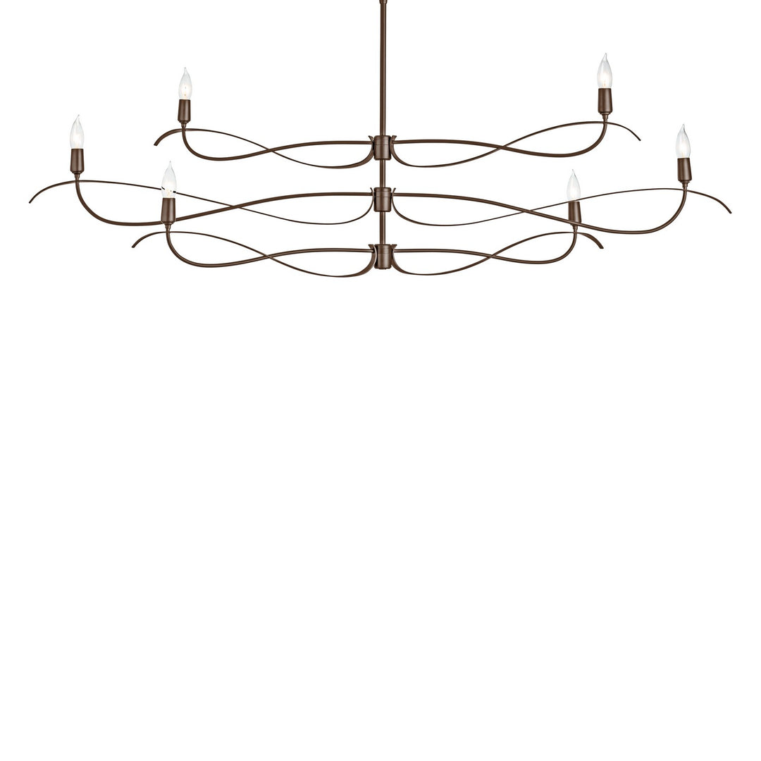 Hubbardton Forge Canada - 136352-SKT-MULT-05 - Six Light Chandelier - Willow - Bronze