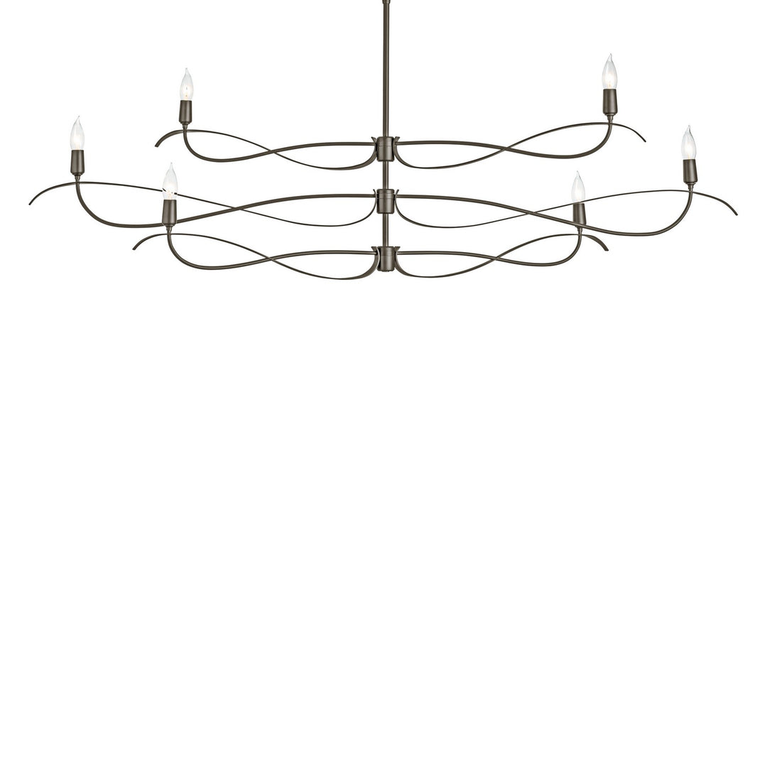 Hubbardton Forge Canada - 136352-SKT-MULT-14 - Six Light Chandelier - Willow - Oil Rubbed Bronze