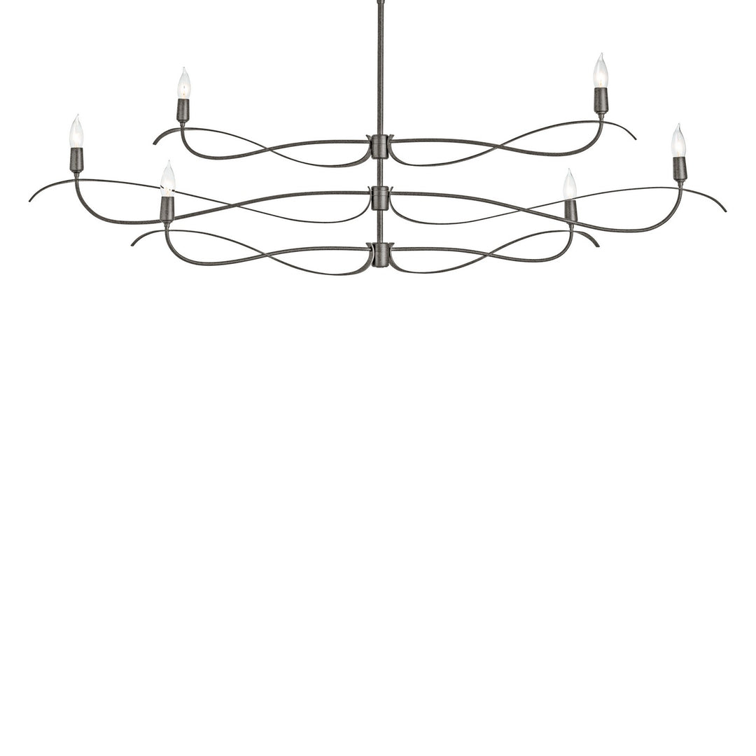 Hubbardton Forge Canada - 136352-SKT-MULT-20 - Six Light Chandelier - Willow - Natural Iron