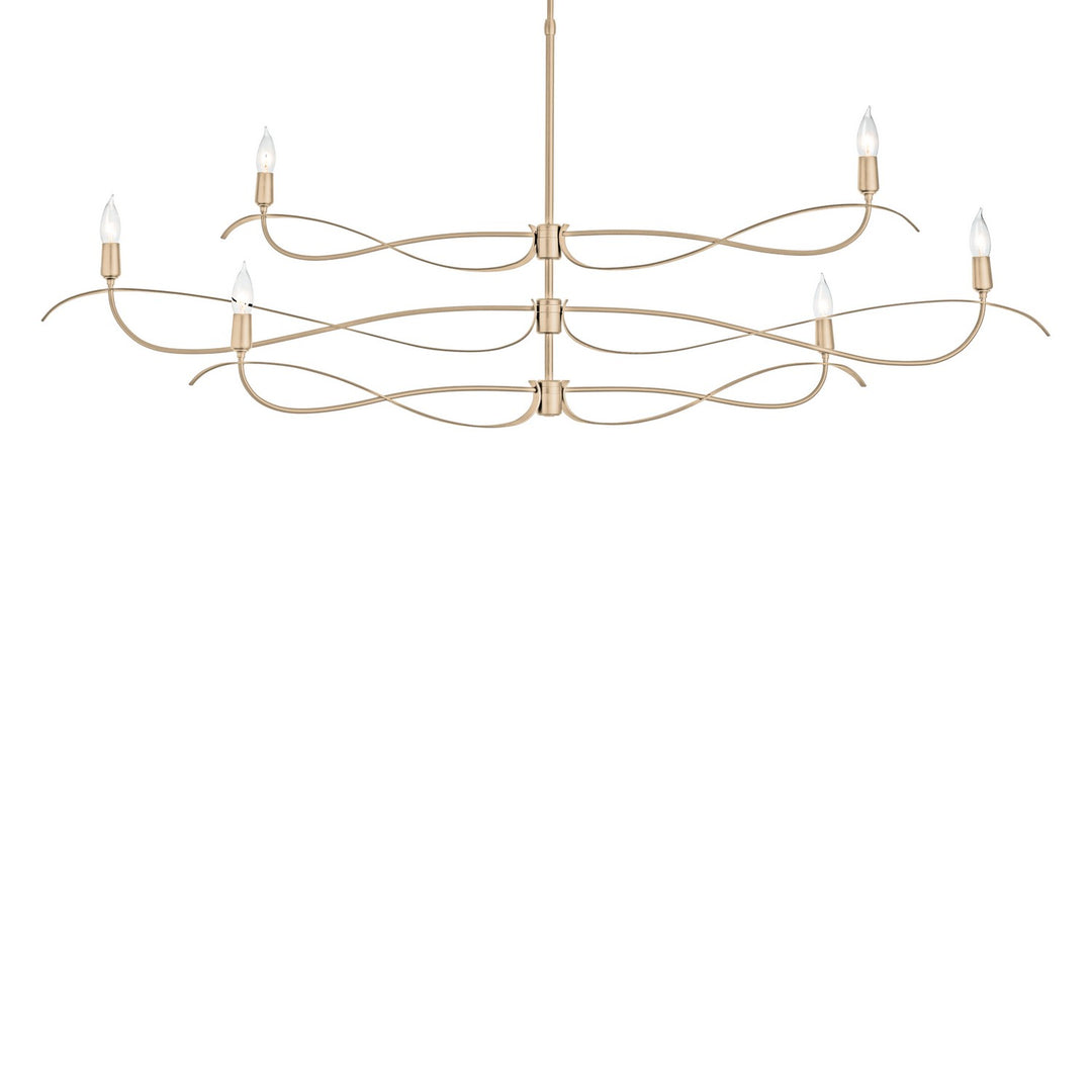 Hubbardton Forge Canada - 136352-SKT-MULT-84 - Six Light Chandelier - Willow - Soft Gold