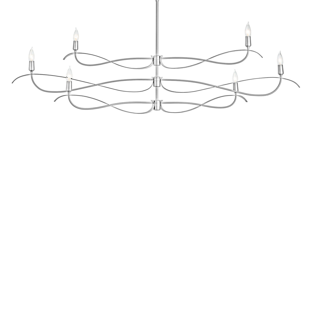 Hubbardton Forge Canada - 136352-SKT-MULT-85 - Six Light Chandelier - Willow - Sterling