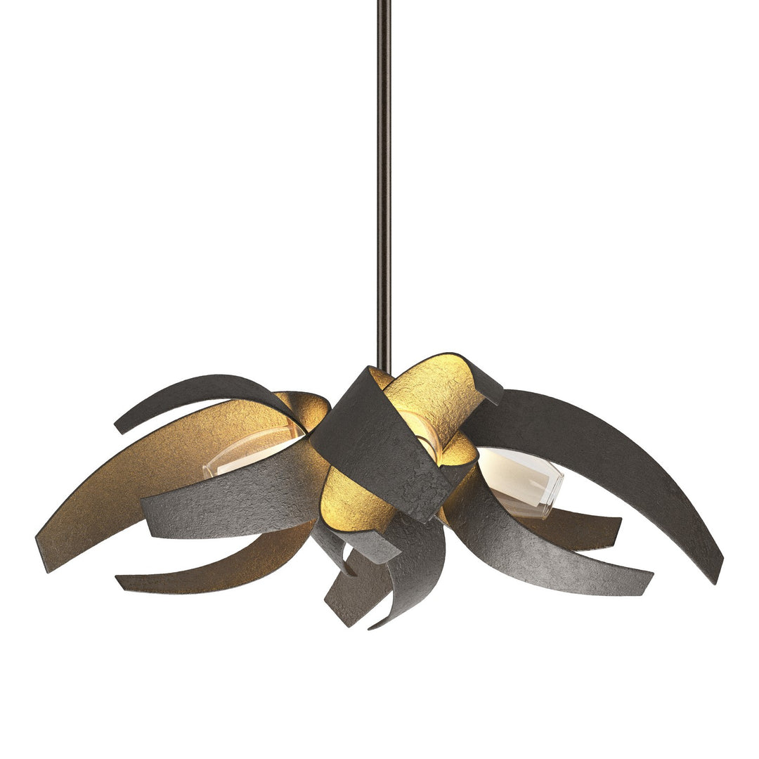 Hubbardton Forge Canada - 136500-SKT-MULT-14-YE0352 - Four Light Pendant - Corona - Oil Rubbed Bronze