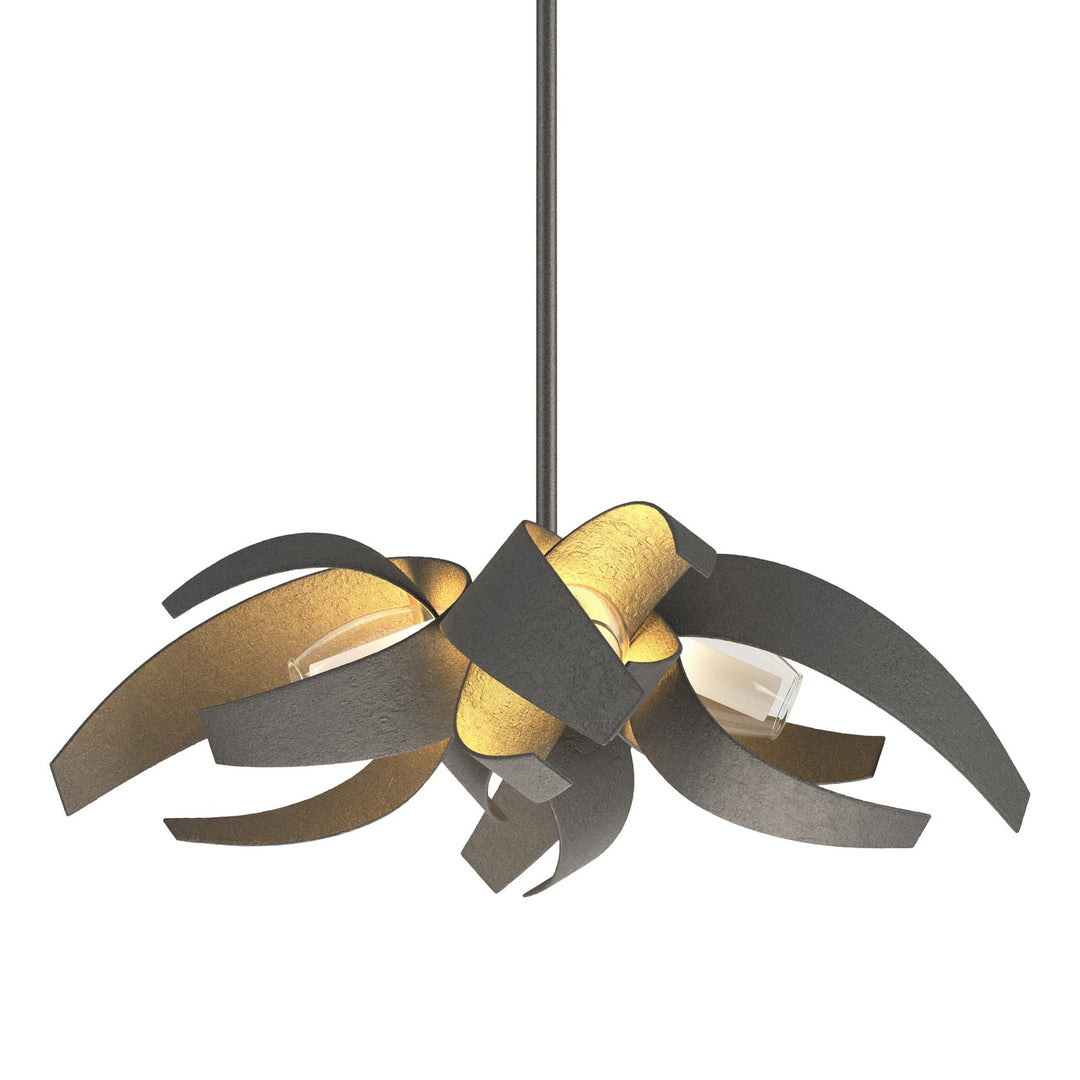 Hubbardton Forge Canada - 136500-SKT-MULT-20-YE0352 - Four Light Pendant - Corona - Natural Iron