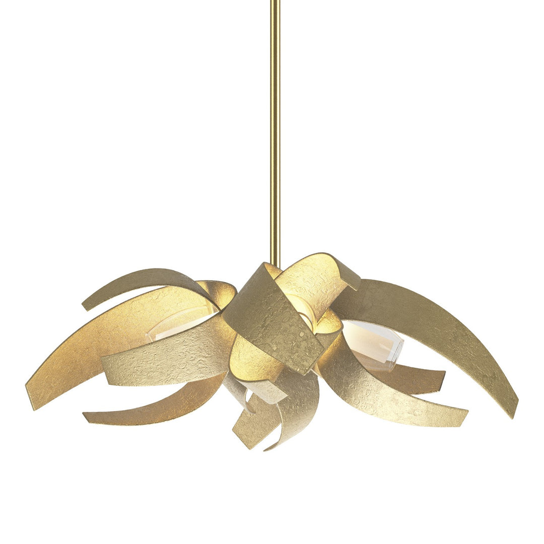 Hubbardton Forge Canada - 136500-SKT-MULT-86-YE0352 - Four Light Pendant - Corona - Modern Brass