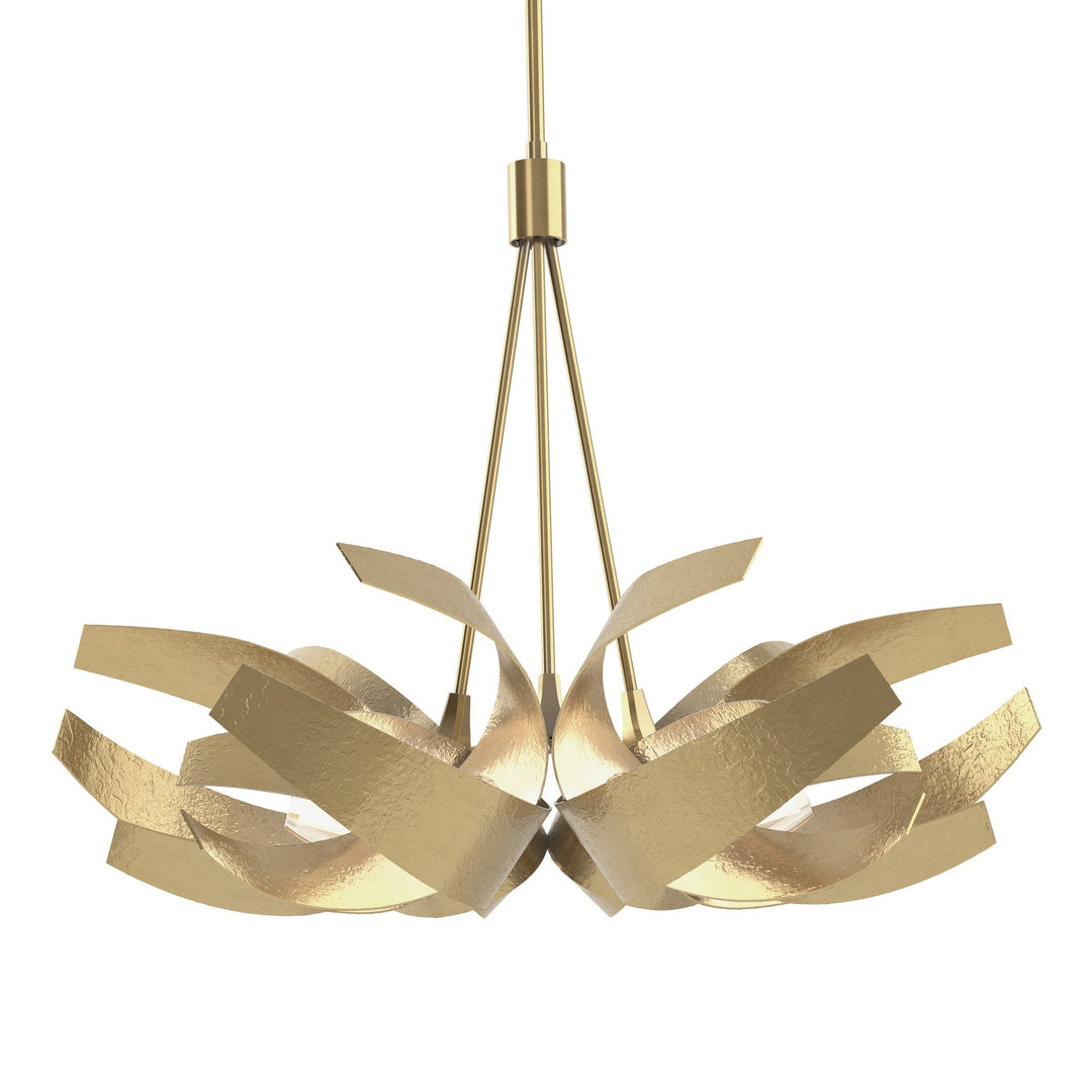 Hubbardton Forge Canada - 136501-SKT-MULT-86-YE0352 - Six Light Pendant - Corona - Modern Brass
