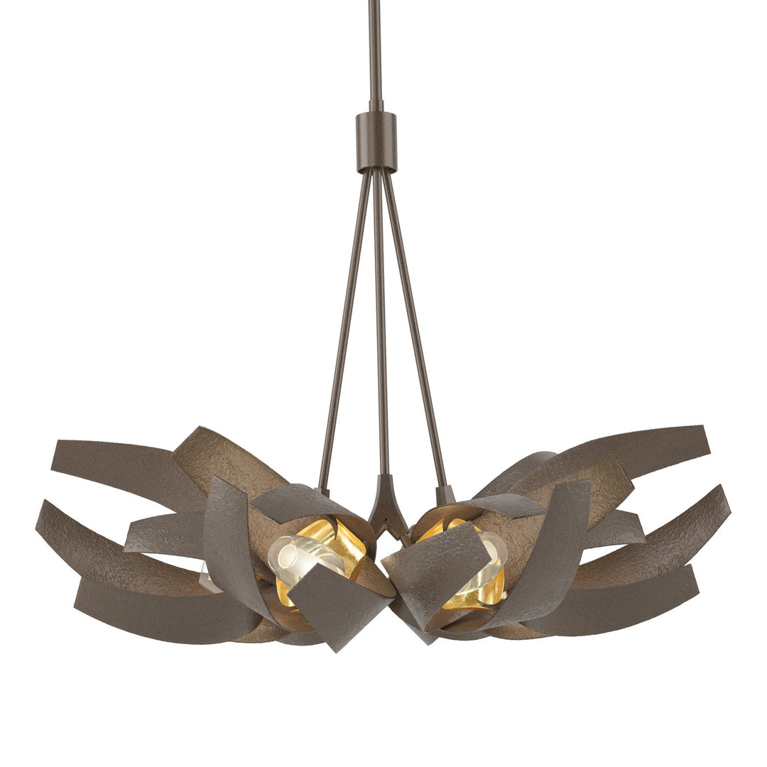 Hubbardton Forge Canada - 136502-SKT-MULT-05-BR-YE0352 - Six Light Pendant - Corona - Bronze