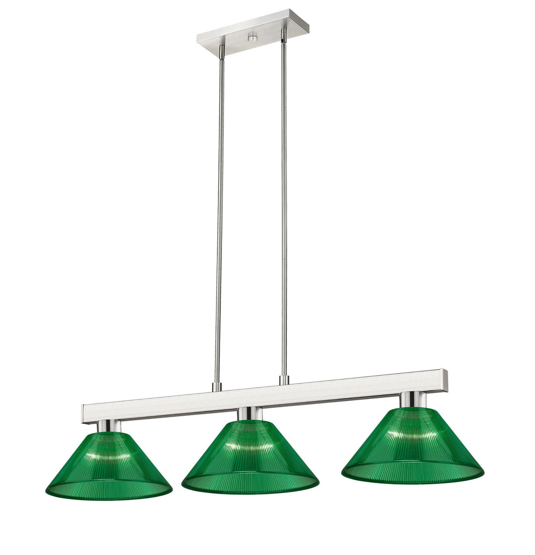 Z-Lite Canada - 152BN-ARG - Three Light Billiard - Cobalt - Brushed Nickel