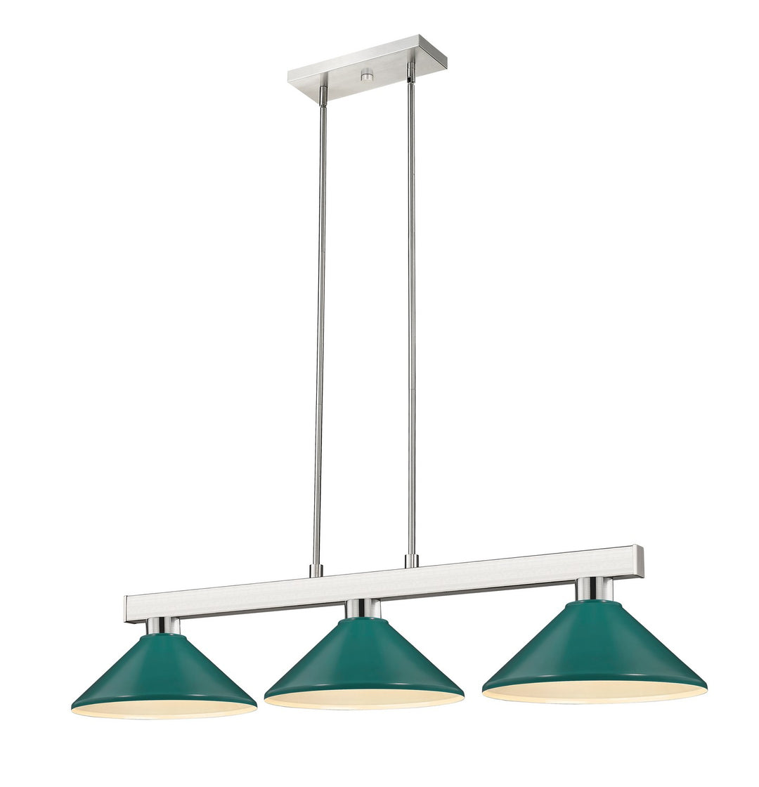 Z-Lite Canada - 152BN-MDG - Three Light Billiard - Cobalt - Brushed Nickel
