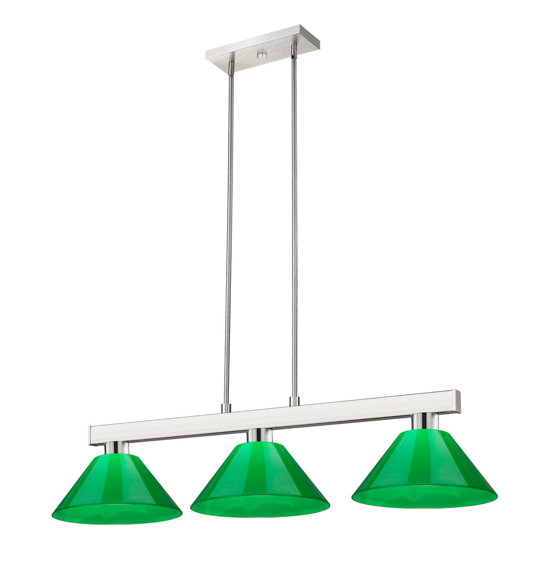 Z-Lite Canada - 152BN-PGR - Three Light Billiard - Cobalt - Brushed Nickel