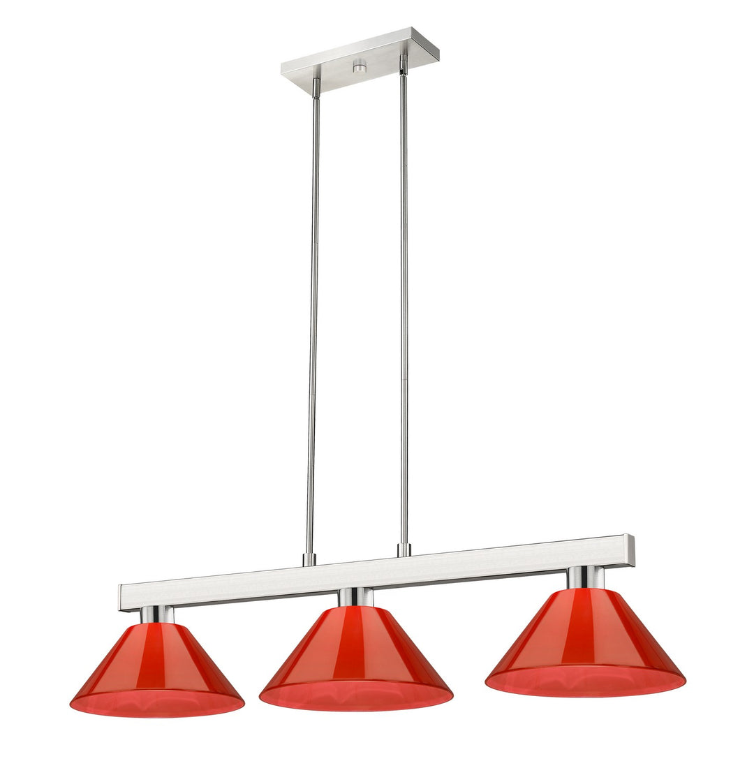 Z-Lite Canada - 152BN-PRD - Three Light Billiard - Cobalt - Brushed Nickel