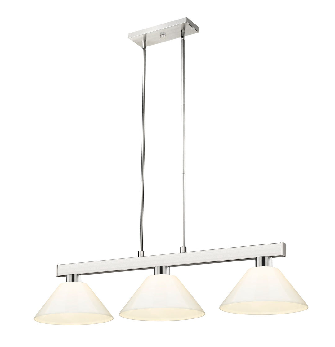 Z-Lite Canada - 152BN-PWH - Three Light Billiard - Cobalt - Brushed Nickel