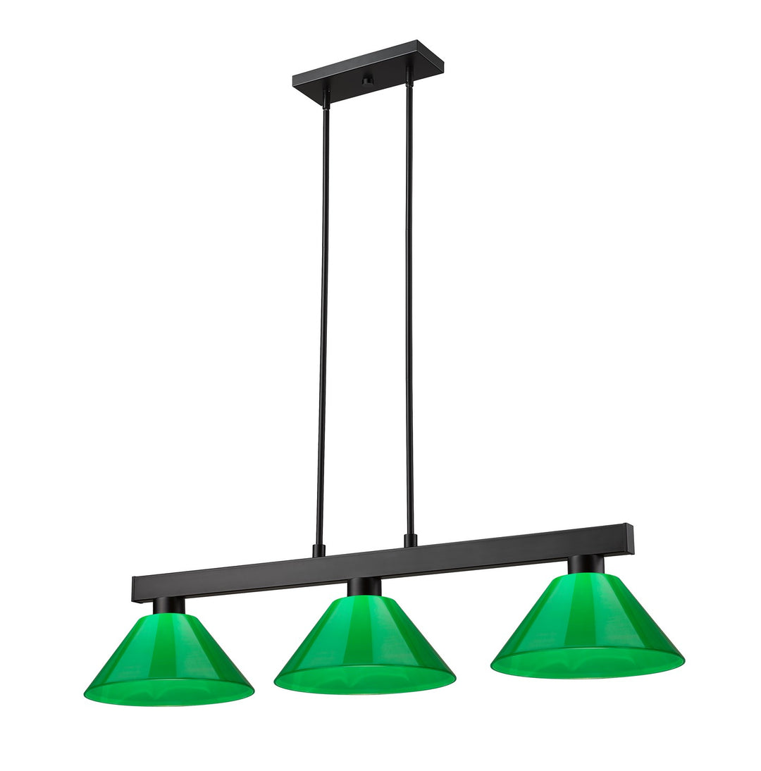 Z-Lite Canada - 152MB-PGR - Three Light Billiard - Cobalt - Matte Black