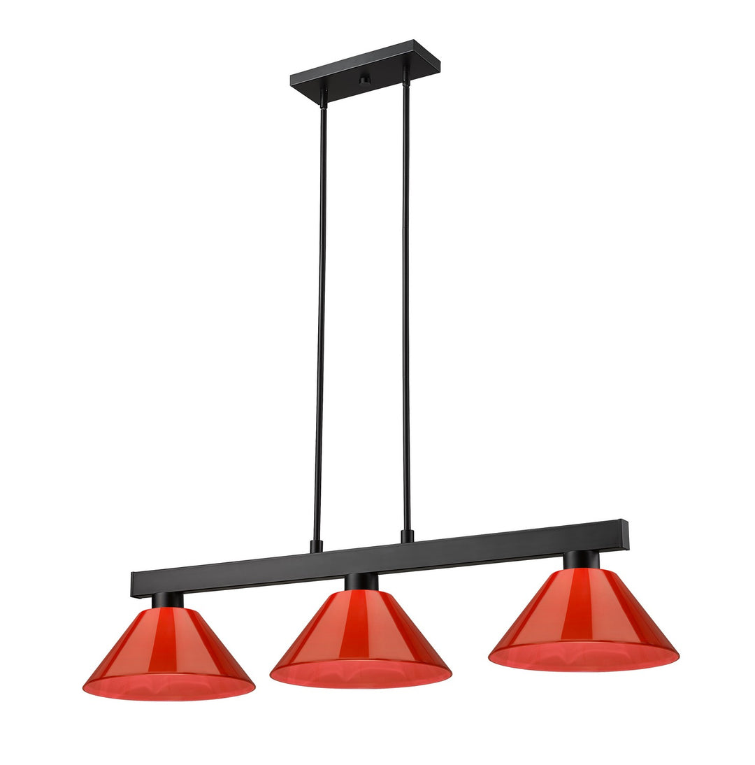 Cobalt Three Light Billiard in Matte Black - available from The Lighting Shoppe, trusted by Canadian homeowners