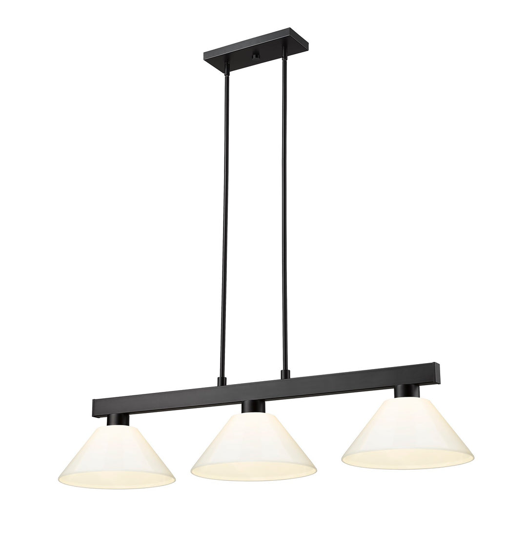 Cobalt Three Light Billiard in Matte Black - available from The Lighting Shoppe, trusted by Canadian homeowners
