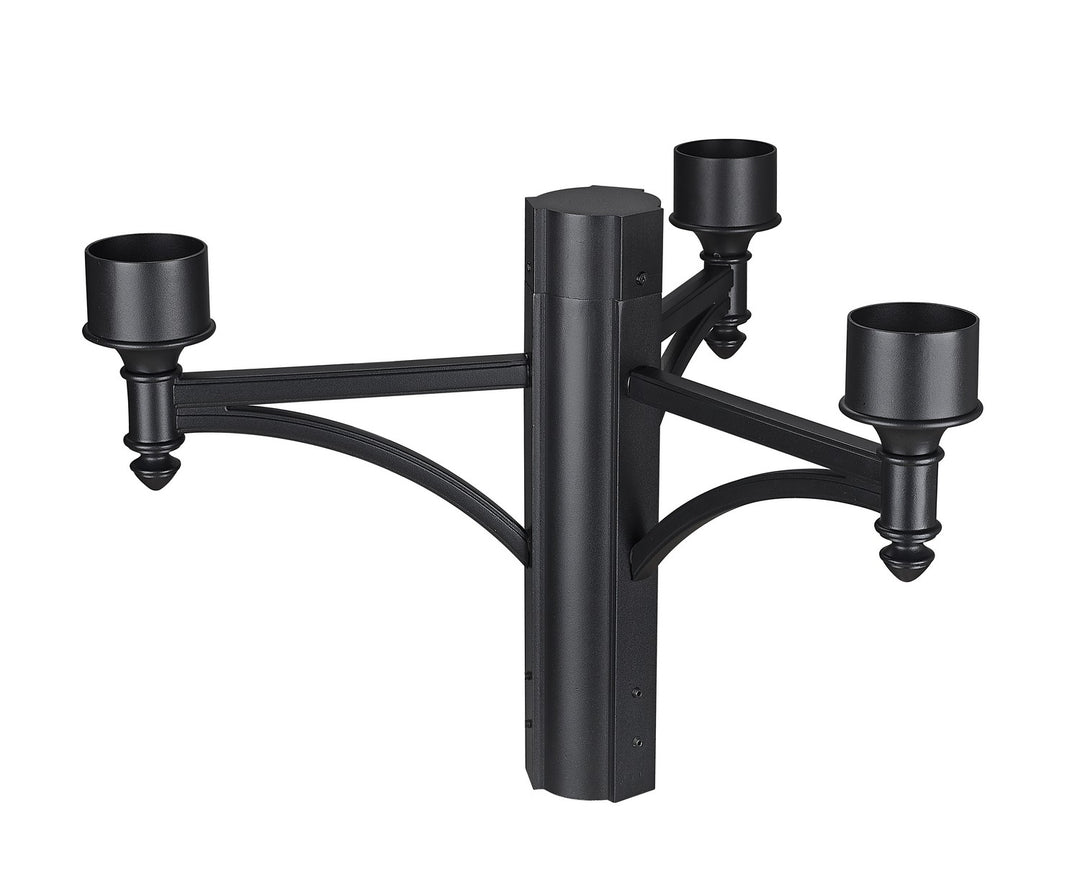 Outdoor Three Light Outdoor Posts - Hardware in Black - available from The Lighting Shoppe, trusted by Canadian homeowners
