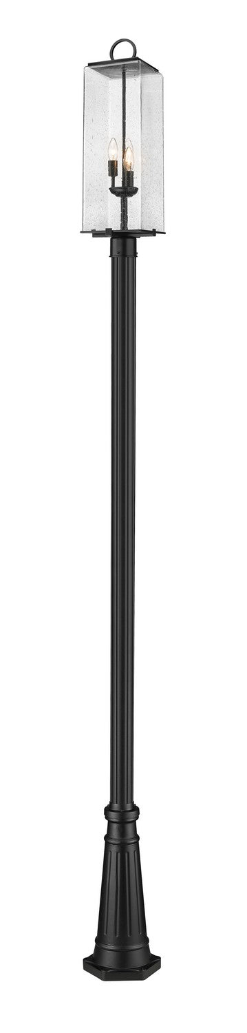 Sana Three Light Outdoor Post Mounted Fixture in Black - available from The Lighting Shoppe, trusted by Canadian homeowners