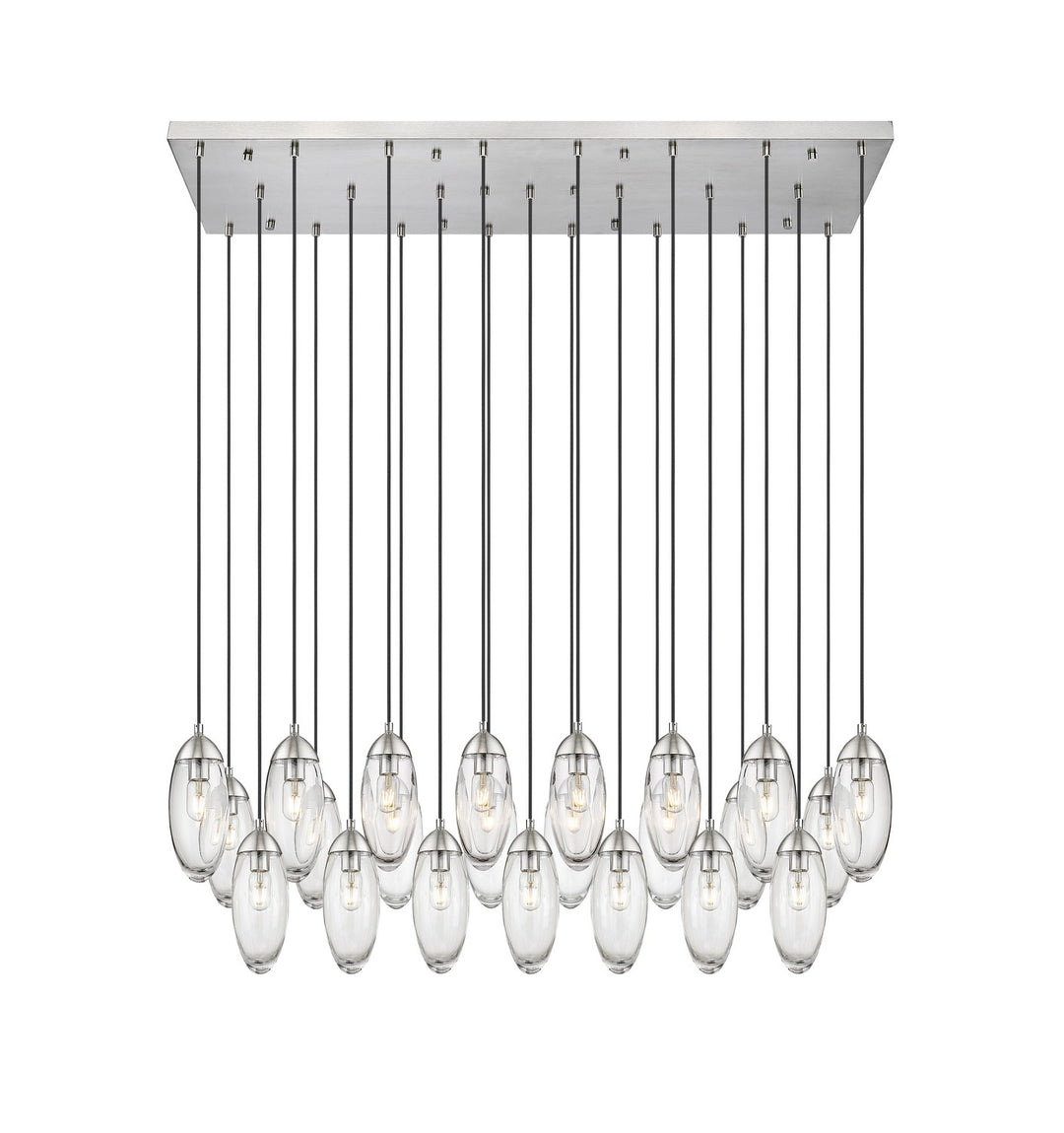 Arden 23 Light Linear Chandelier in Brushed Nickel - available from The Lighting Shoppe, trusted by Canadian homeowners