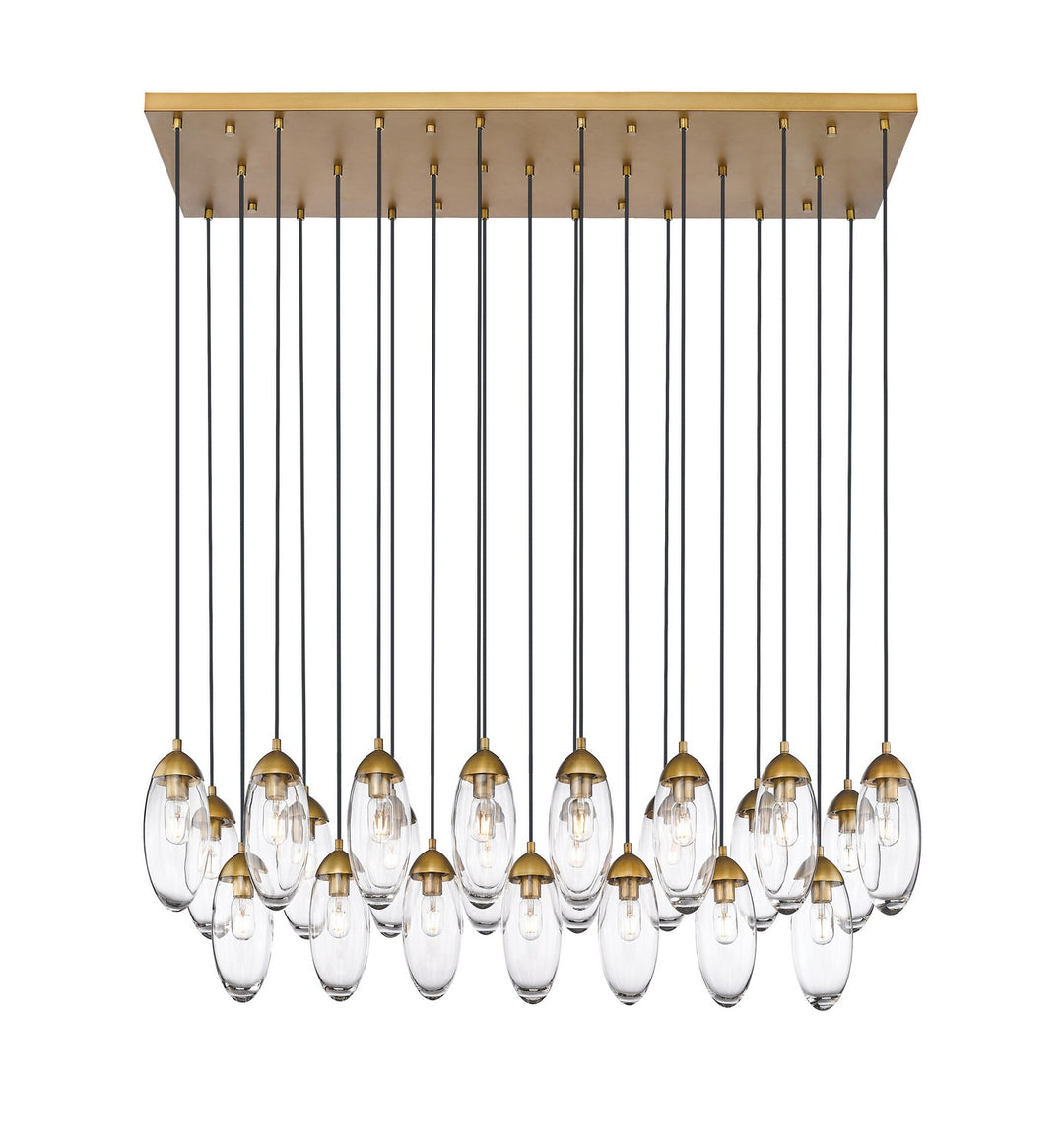 Arden 23 Light Linear Chandelier in Rubbed Brass - available from The Lighting Shoppe, trusted by Canadian homeowners