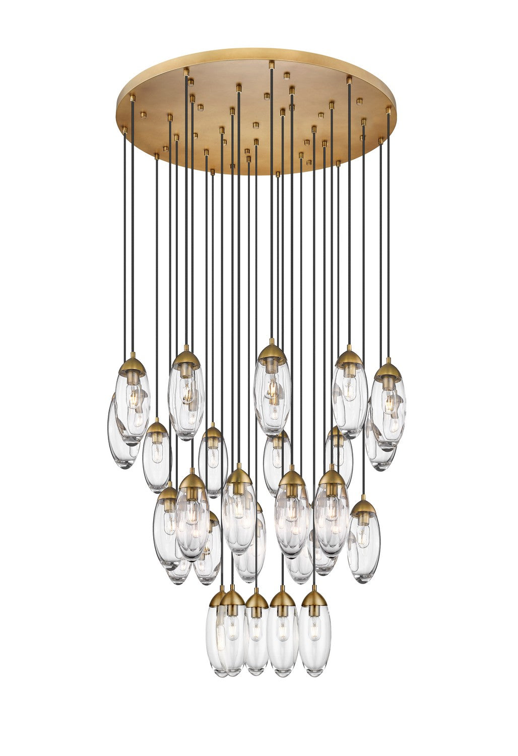 Arden 27 Light Chandelier in Rubbed Brass - available from The Lighting Shoppe, trusted by Canadian homeowners