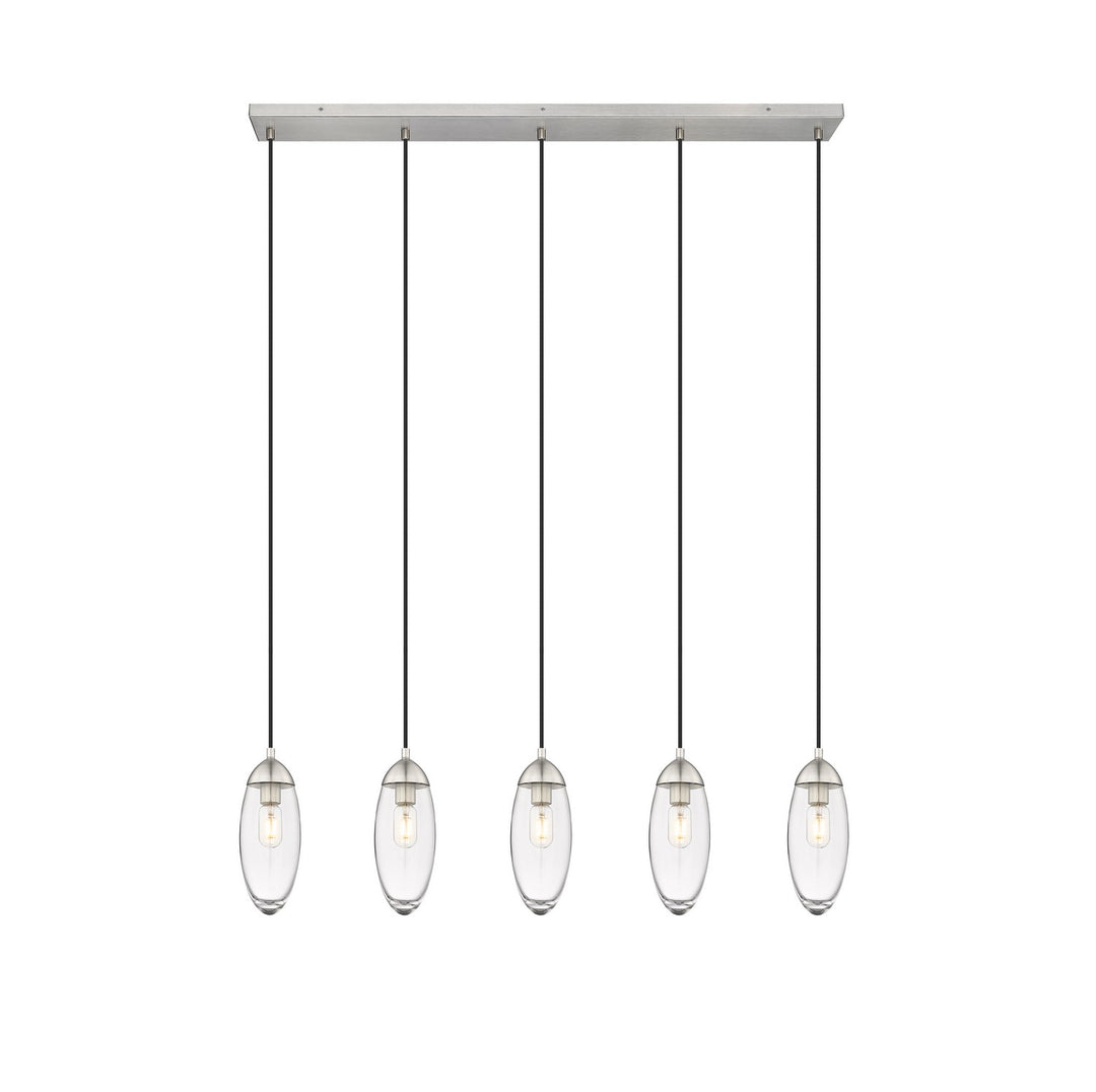 Arden Five Light Linear Chandelier in Brushed Nickel - available from The Lighting Shoppe, trusted by Canadian homeowners