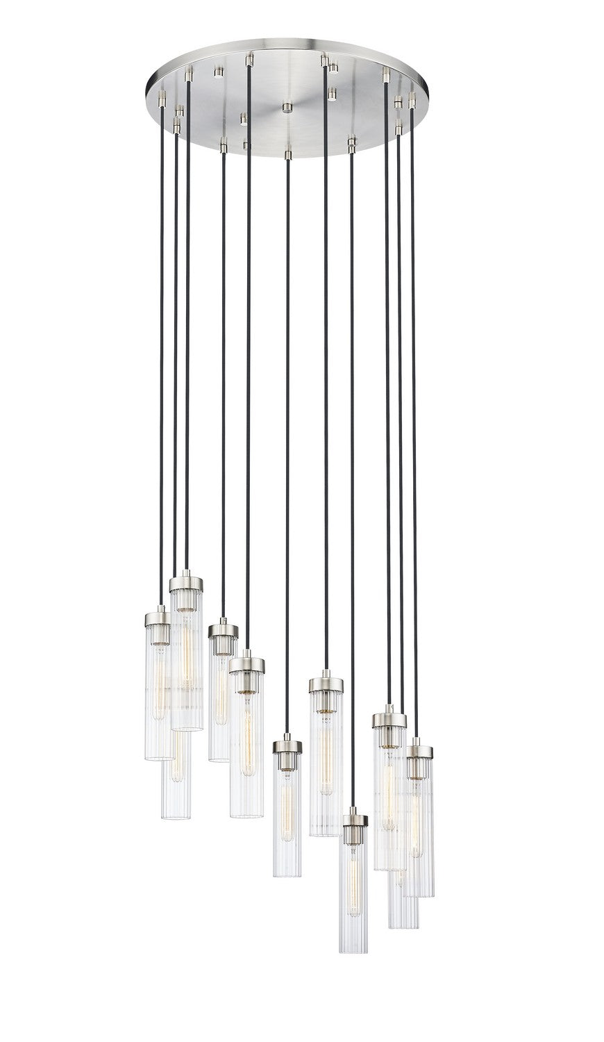 Beau 11 Light Chandelier in Brushed Nickel - available from The Lighting Shoppe, trusted by Canadian homeowners